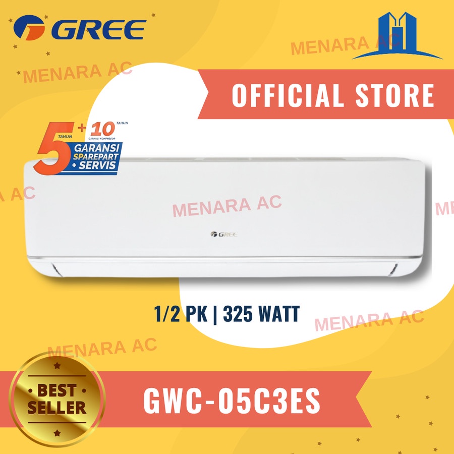 Jual AC Gree GWC 05C3E Low Watt AC Split 0 5 PK Unit Only Shopee