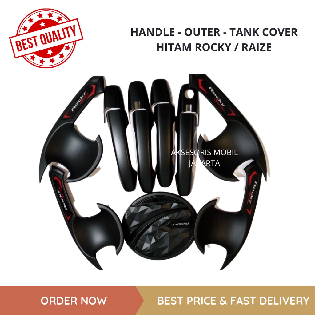 Jual PAKET HANDLE OUTER TANK COVER HITAM RAIZE ROCKY Shopee Indonesia