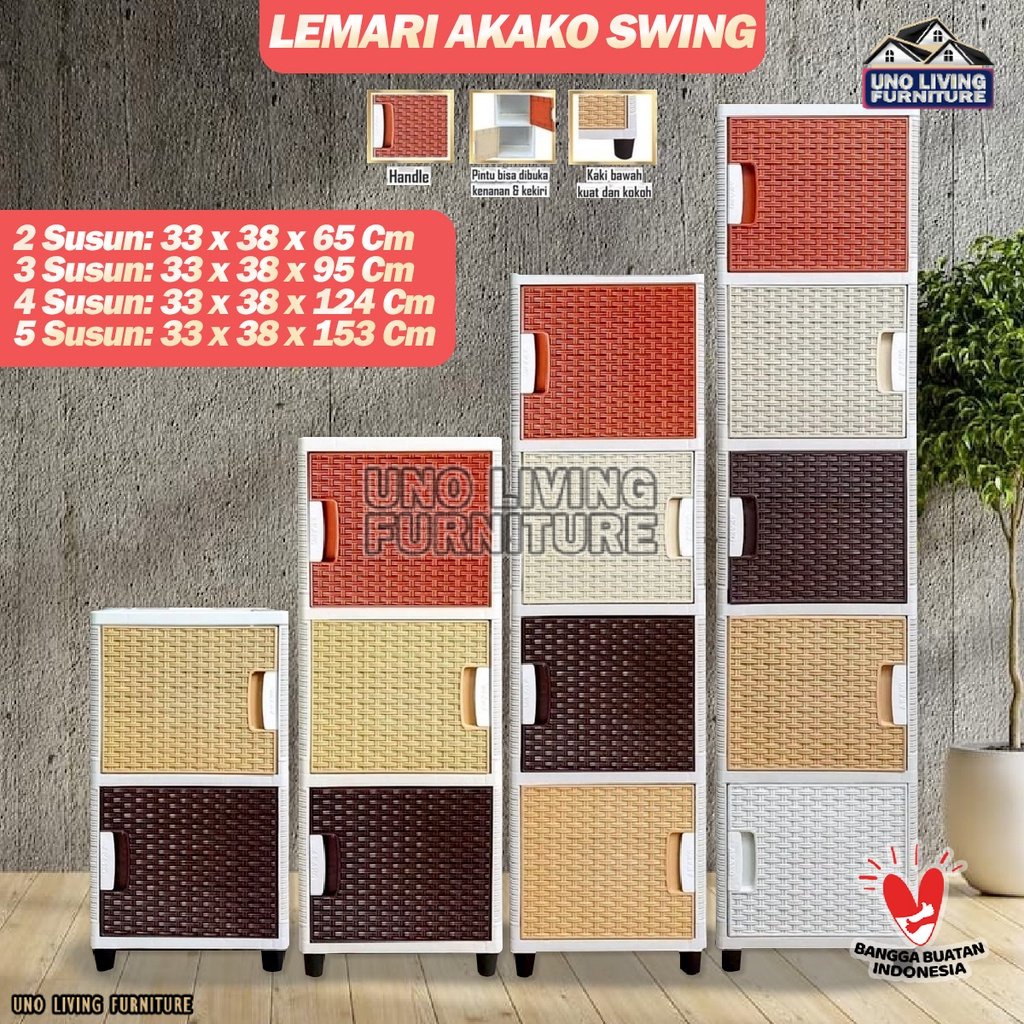 Jual Akako Lemari Pakaian Minimalis Akako Swing Susun Lemari Plastik