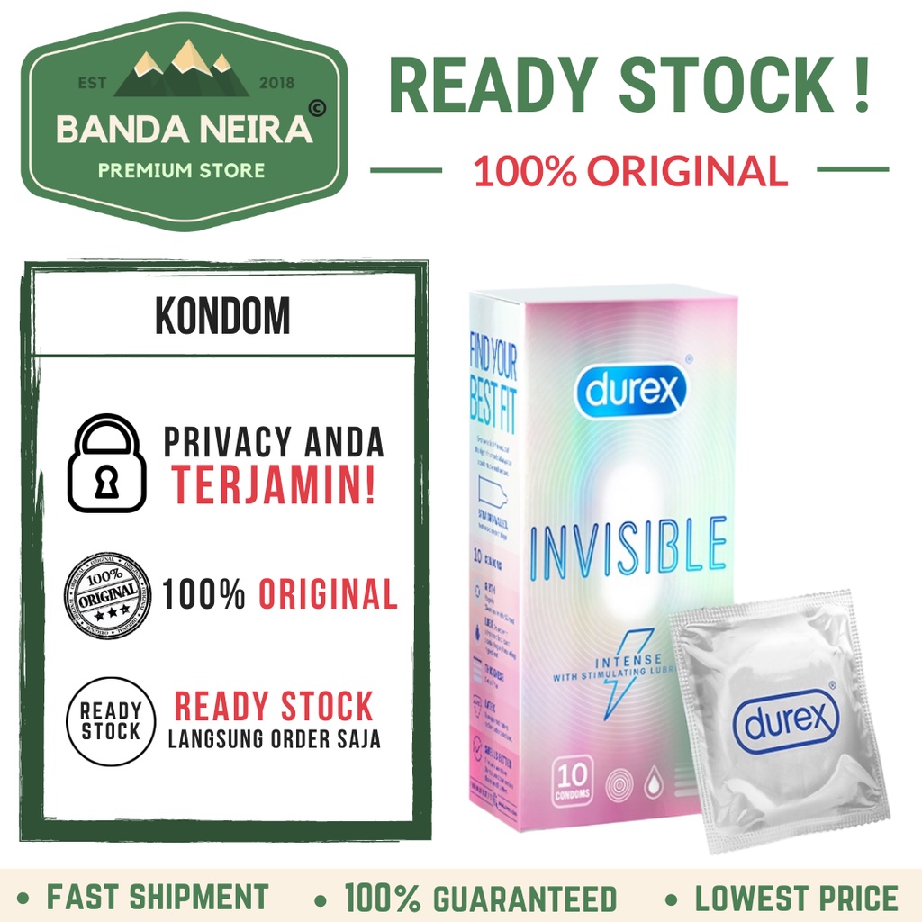 Jual DUREX Invisible Intense Condom Kondom Ketebalan Extra Tipis 0