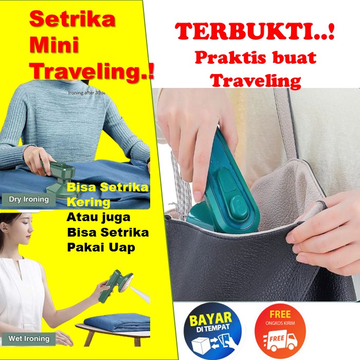 Jual Setrika Seterika Uap Ukuran Mini Micro Kecil Steam Iron Portable