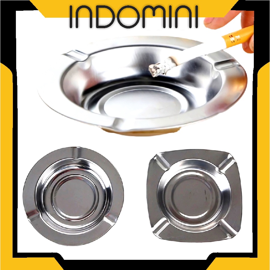 Jual INDOMINI ASBAK PETAK ASB 01 UK 12CM STAINLESS ASBAK ROKOK MURAH