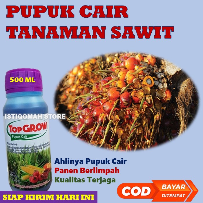 Jual Pupuk Pelebat Buah Kelapa Sawit Terbaik TOP GROW 500ML Pupuk