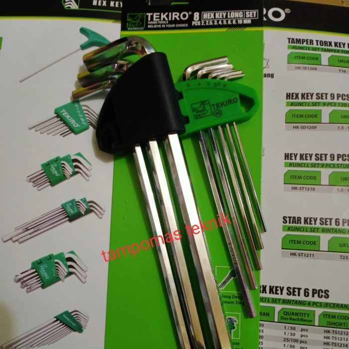 Jual Kunci Kunci L Set Tekiro Panjang Pcs Tekiro Hex Key Long Mm