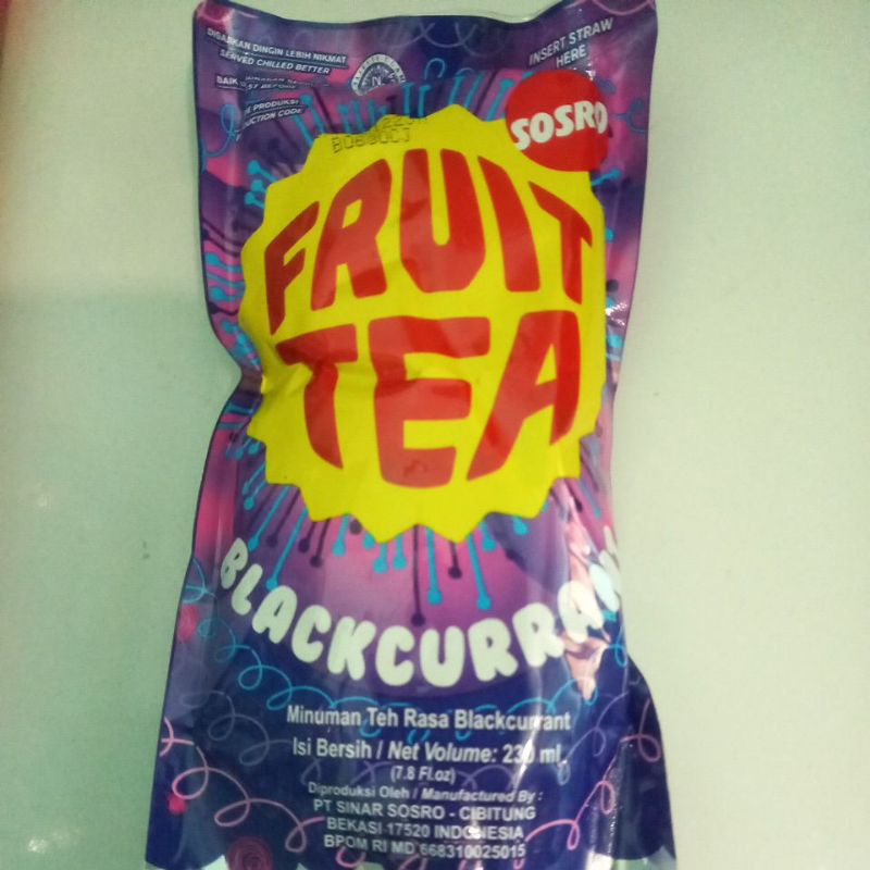 Jual Sosro Fruit Tea Blackcurrant Pouch Ml Minuman Teh Rasa Anggur