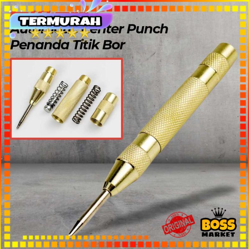 Jual Automatic Center Punch Hand Tool Alat Penanda Titik Bor Baja