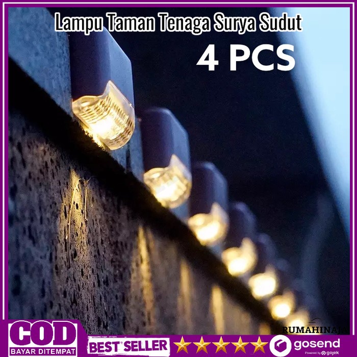 Jual Lampu Taman Pagar Halaman Tenaga Surya Solar Cell Waterproof Set