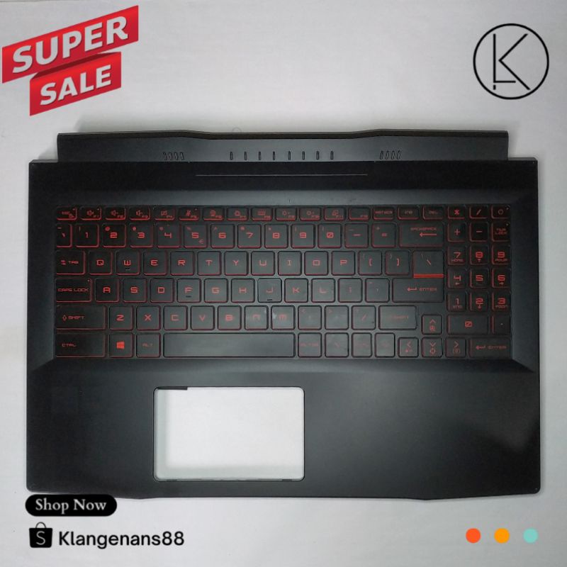 Jual Case Laptop MSI Casing Keyboard MSI Katana GF66 Palm Rest Katana