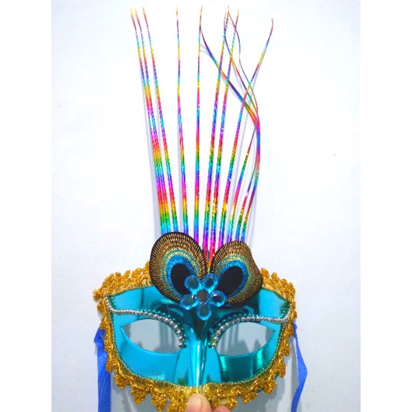 Jual Topeng Topper Merak Banyak Warna Topeng Pesta Masquerade