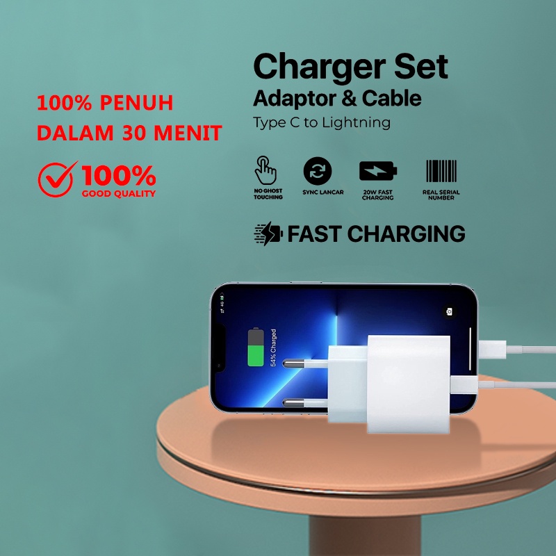 Jual Charger Fast Charging W Usb C Power Adapter Type C To Lightning