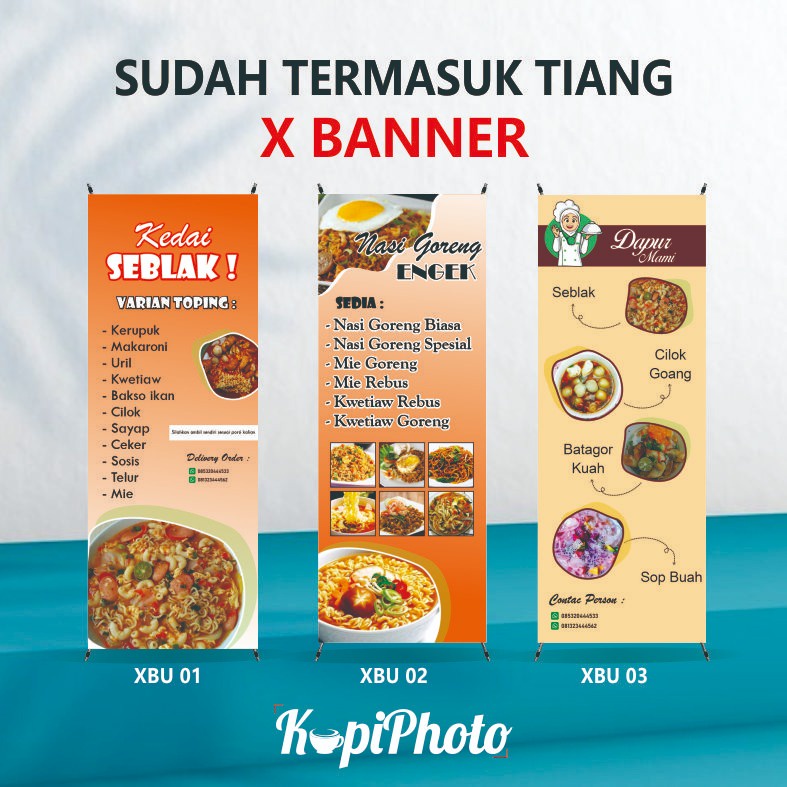 Jual Cetak Paket Spanduk X Banner Dan Y Banner Tiang PAKET USAHA