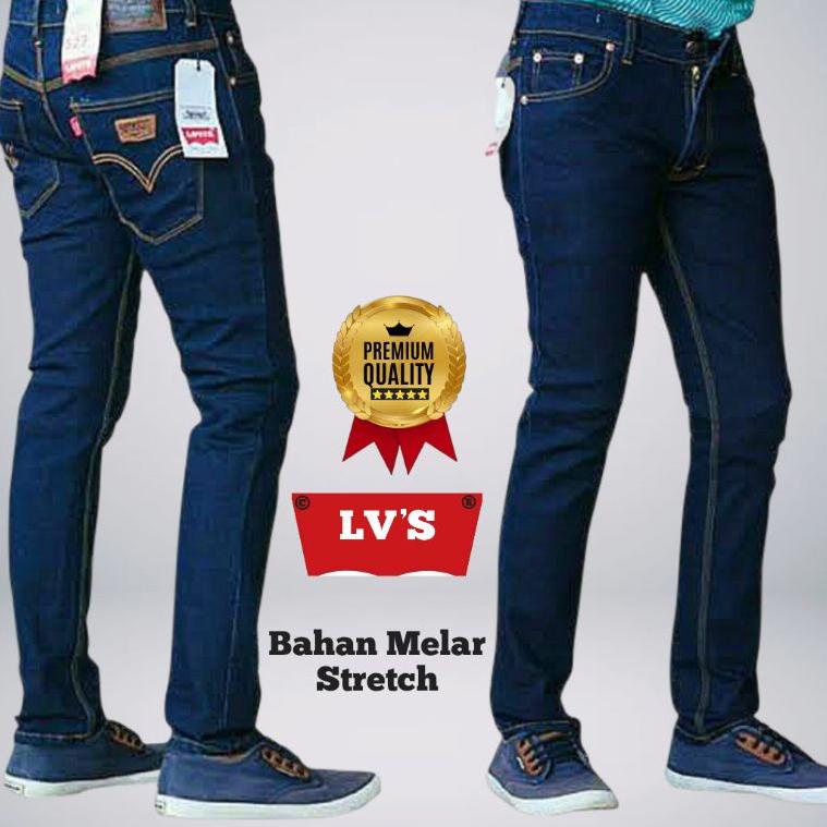 Jual Chekout Celana Jeans Pria Panjang Slimfit Bahan Melar Stretch