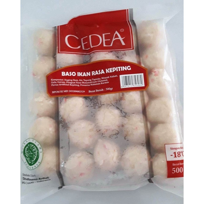 Jual Frozen Food Bandung Cedea Bakso Ikan Rasa Kepiting Gr Murah