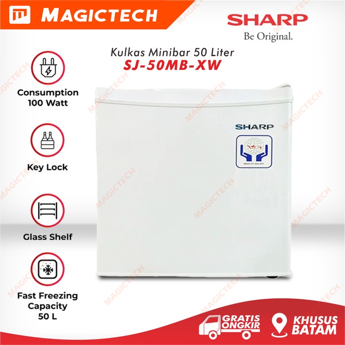 Jual Kulkas Mini Bar Sharp Sj Mb Xw Portable L Putih Shopee