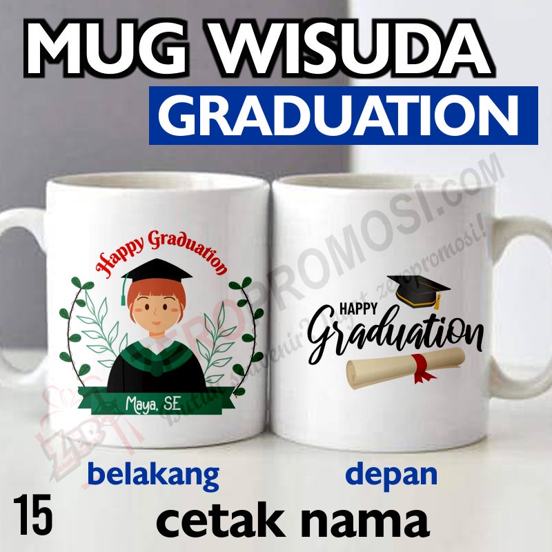 Jual Mug Kado Wisuda Bisa Request Nama Dan Foto Hadiah Gift Custom