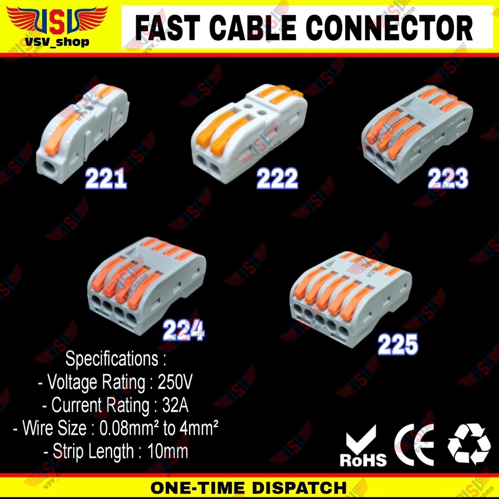 Jual Terminal Konektor Kabel Listrik Quick Cable Connector Terminal