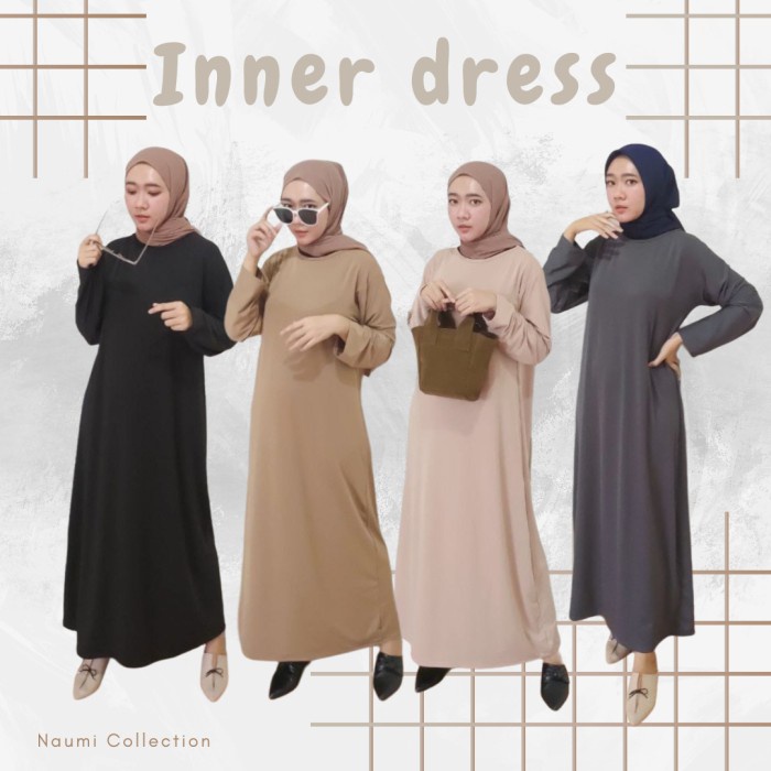 Jual Inner Dress Lengan Panjang Gamis Manset Lengan Panjang Spandek