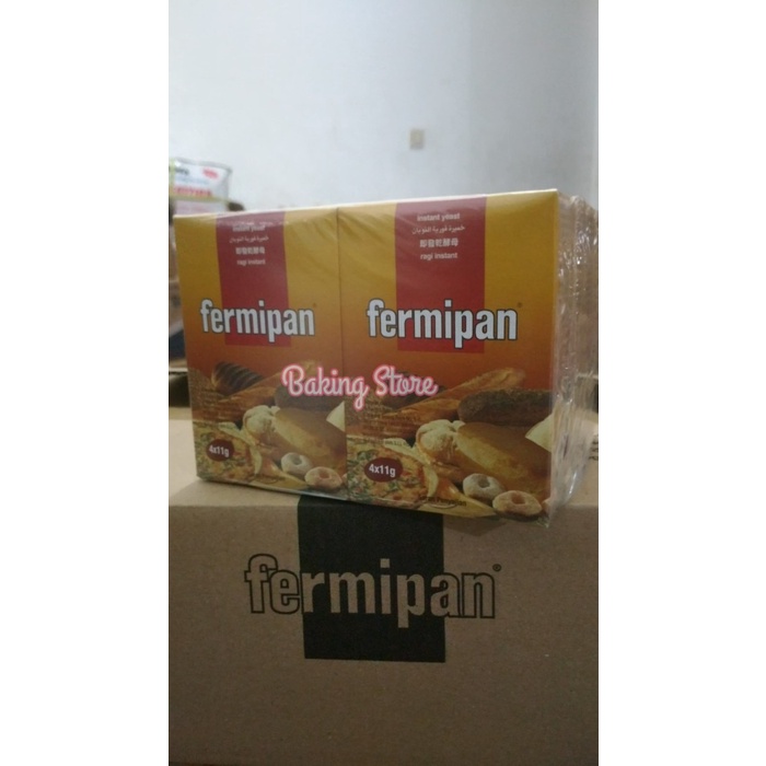 Jual Instant Yeast Fermipan Brown Sachet 60x4x11gr Gosend Only