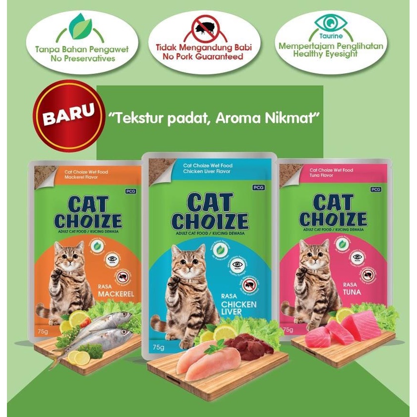 Jual Makanan Kucing Cat Choize Pouch 75gr All Variant Shopee Indonesia