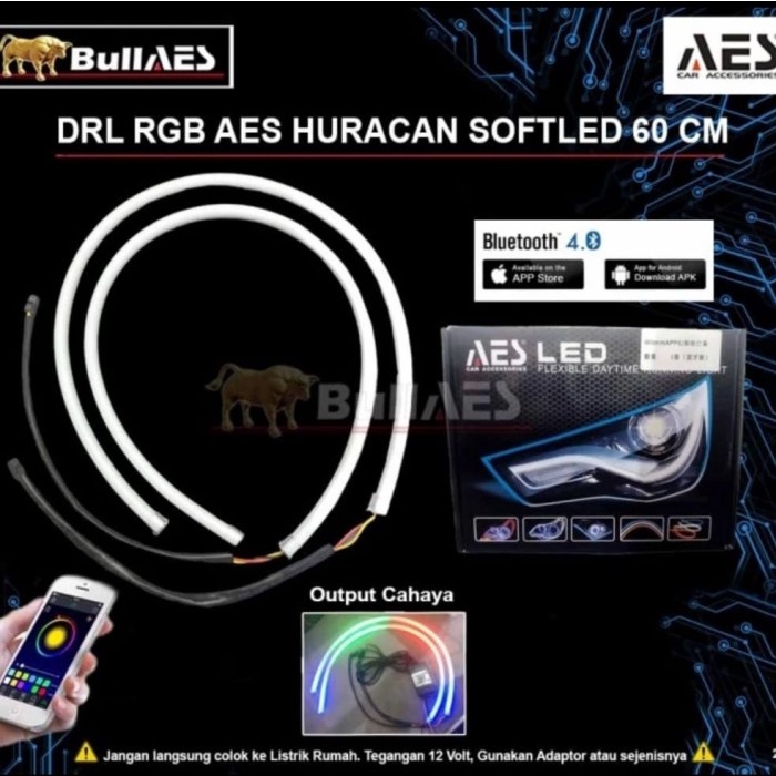 Jual Lampu Alis Aes Drl Huracan Softled Rgb Bluetooth Control 30cm 60cm