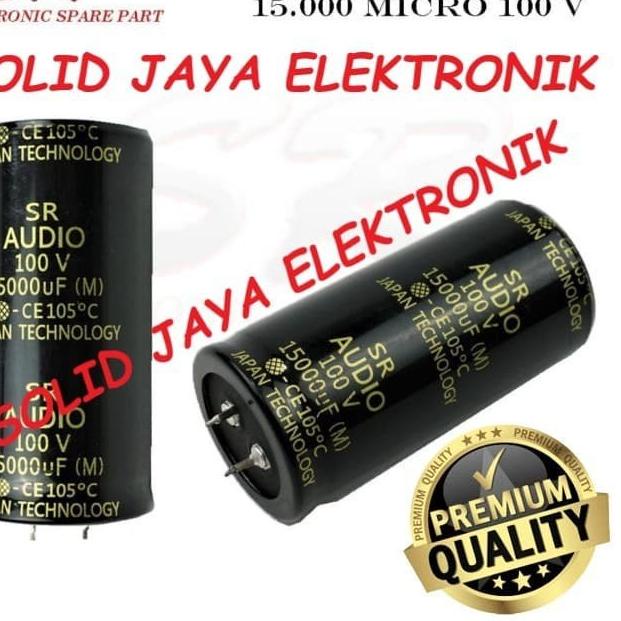 Jual ARC718 CAPASITOR ELKO 15000 UF 100 V ELCO SR AUDIO KAPASITOR