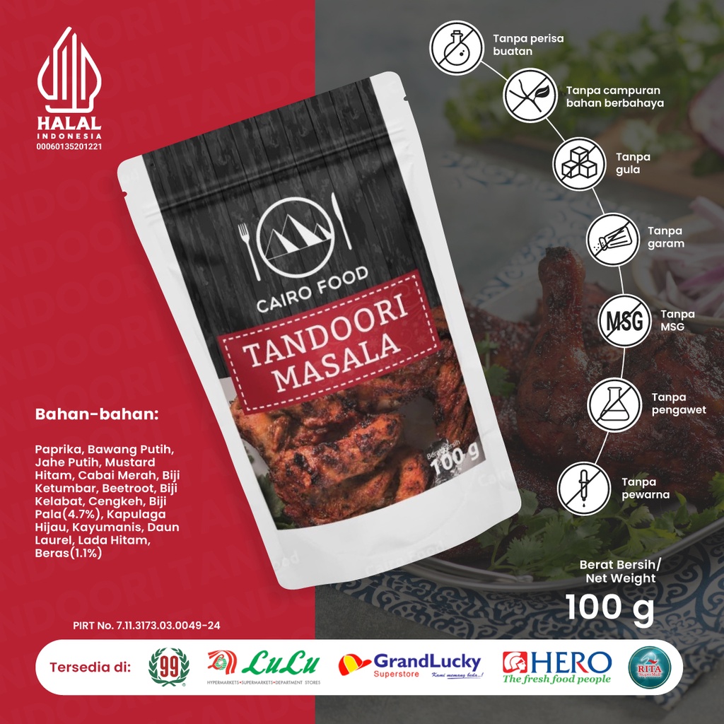 Jual Bumbu Tandoori Masala Cairo Food 100g Shopee Indonesia