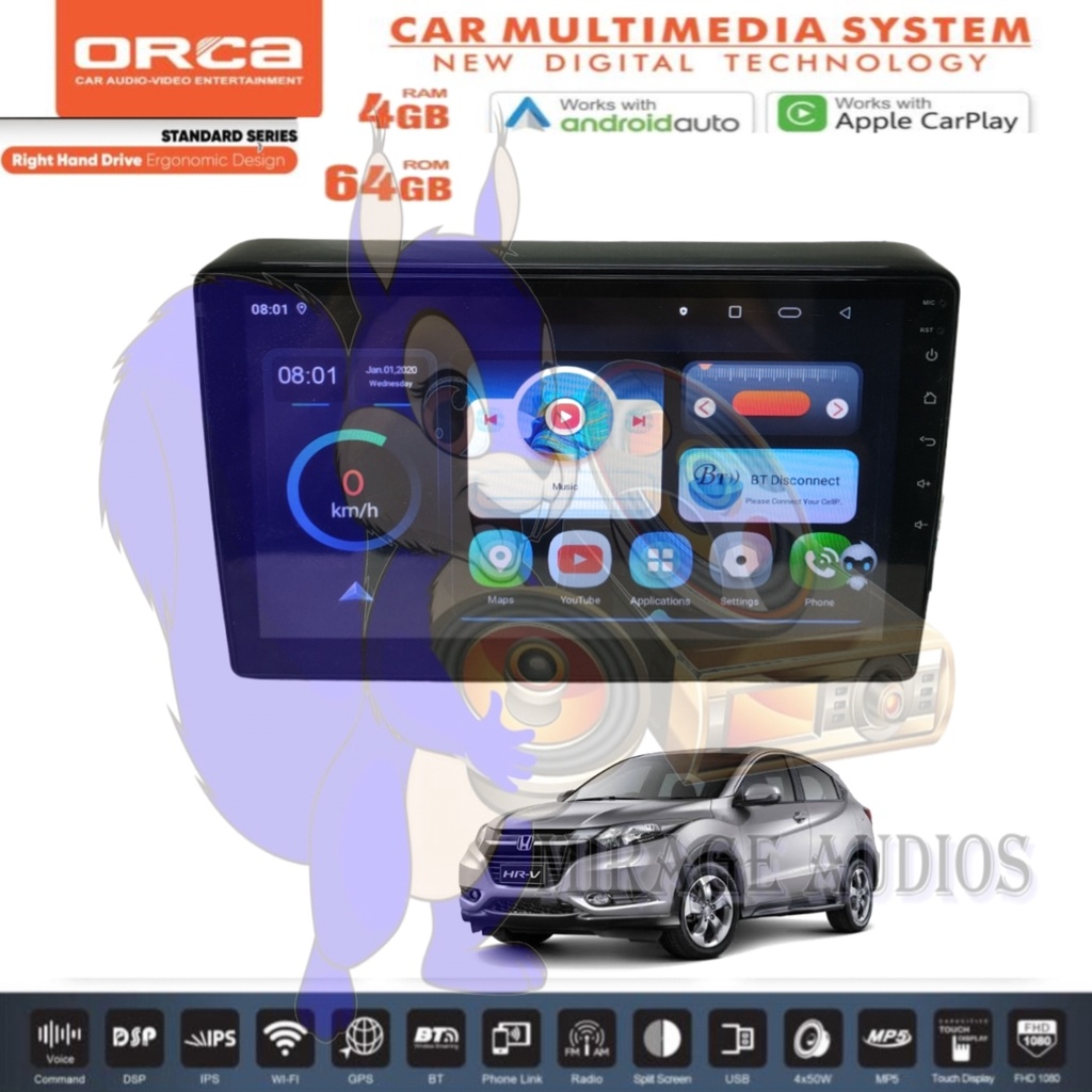 Jual Head Unit Android Orca New Standar Honda Hrv Up Inch Gb