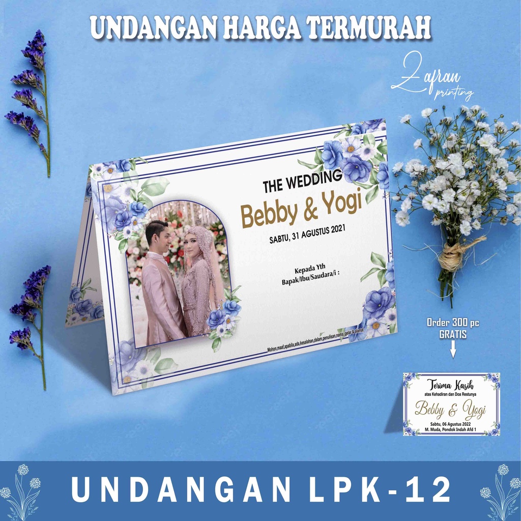 Jual Cetak Undangan Nikah Simple Elegan Murah Shopee Indonesia