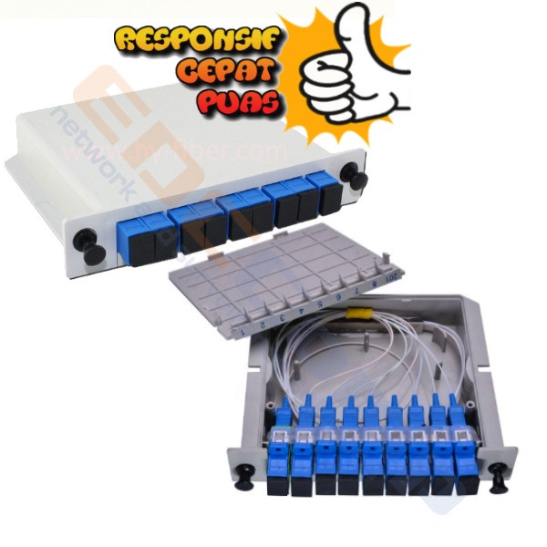 Jual Sc Upc Fiber Optic Passive Splitter Cassette Box Ftth