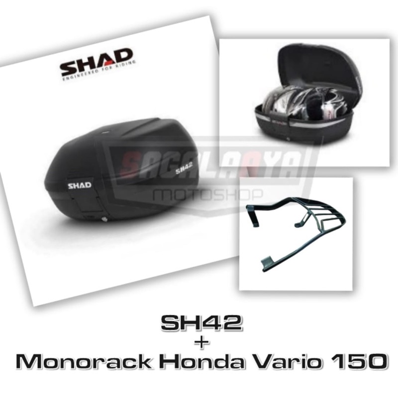 Jual Box SHAD SH42 Monorack Honda Vario 150 Bracket Box Gpsport Bracket