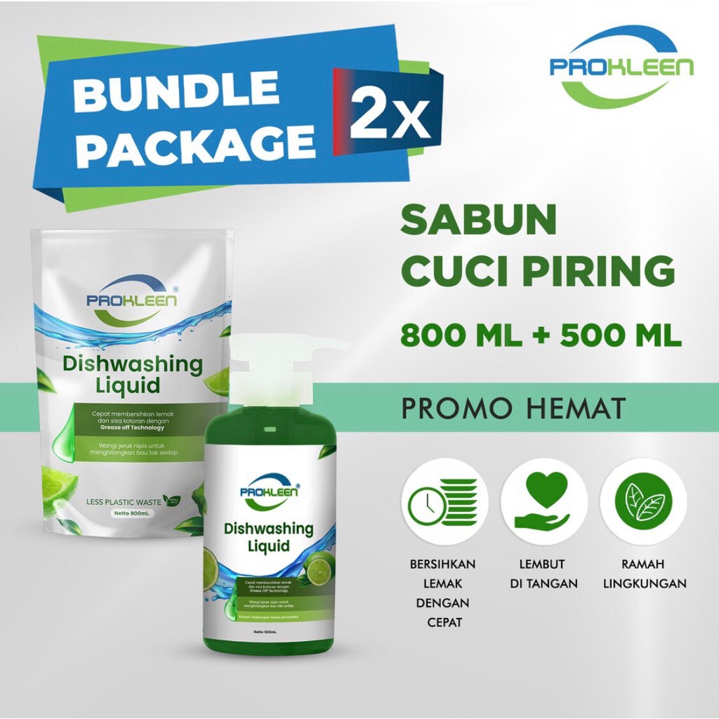 Jual PROKLEEN BUNDLE Sabun Cuci Piring Dishwashing Liquid 800 ML