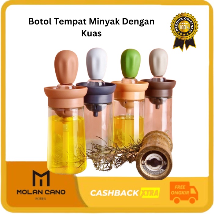 Jual Molan Cano Botol Tempat Minyak Dengan Kuas Silikon Untuk Bbq