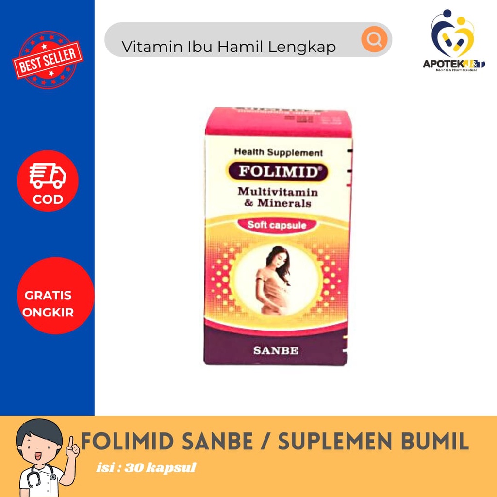 Jual Folimid Sanbe Vitamin Ibu Hamil Mirip Folamil Isi Suplemen