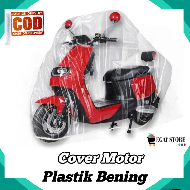 Jual Sarung Motor Jas Hujan Cover Sepeda Motor Listrik Plastik Bening