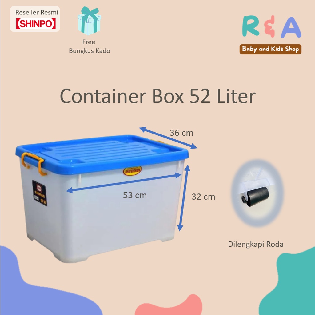 Jual 52L Shinpo Kotak Kontainer Container Kontener Storage Tempat