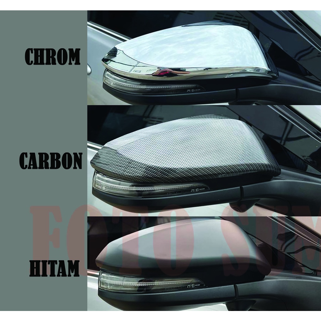 Jual Cover Spion Innova Zenix 2023 Sampai 2024 Hitam Chrome Carbon Satu