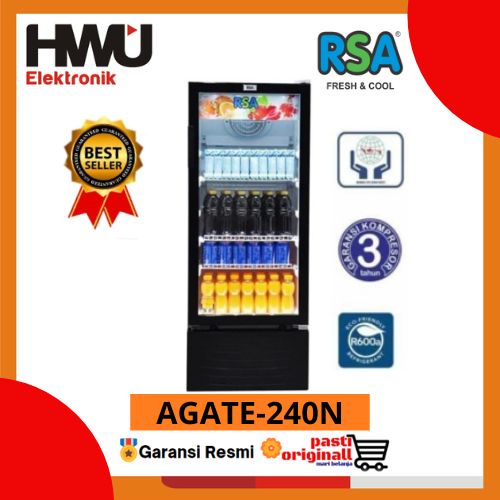 Jual RSA AGATE240N SHOWCASE 222 L LEMARI PENDINGIN COOLER AGATE