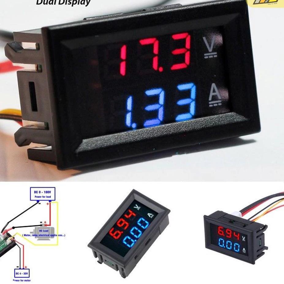 Jual Promo Display Combo Dual Volt Ampere Meter Digital Amperemeter