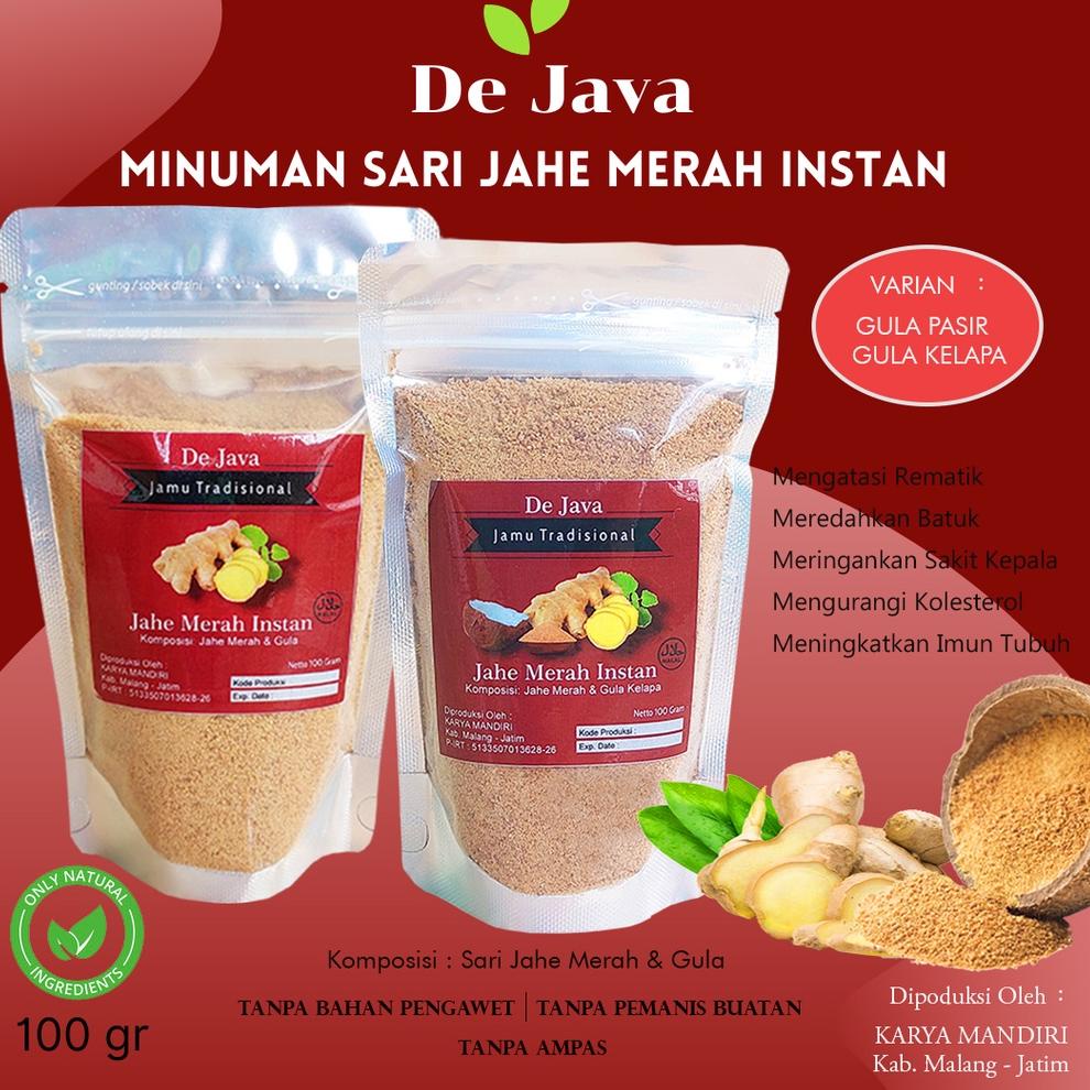 Jual Realpct Jahe Merah Instan Dejava Jahe Merah Bubuk Minuman Jamu