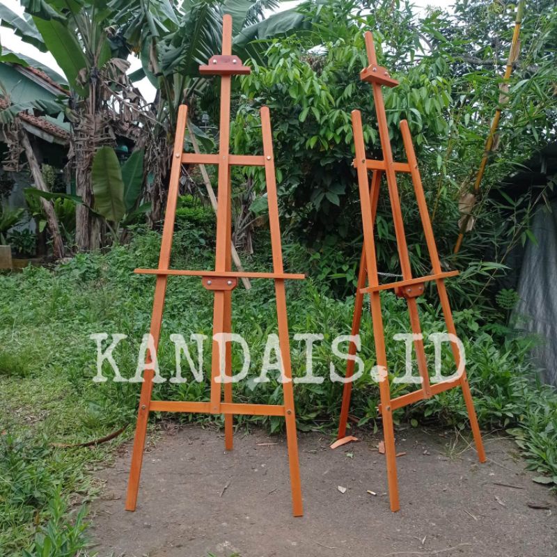 Jual Stand Lukisan Standing Easel Tripod Kayu Stand Kayu Standing Frame