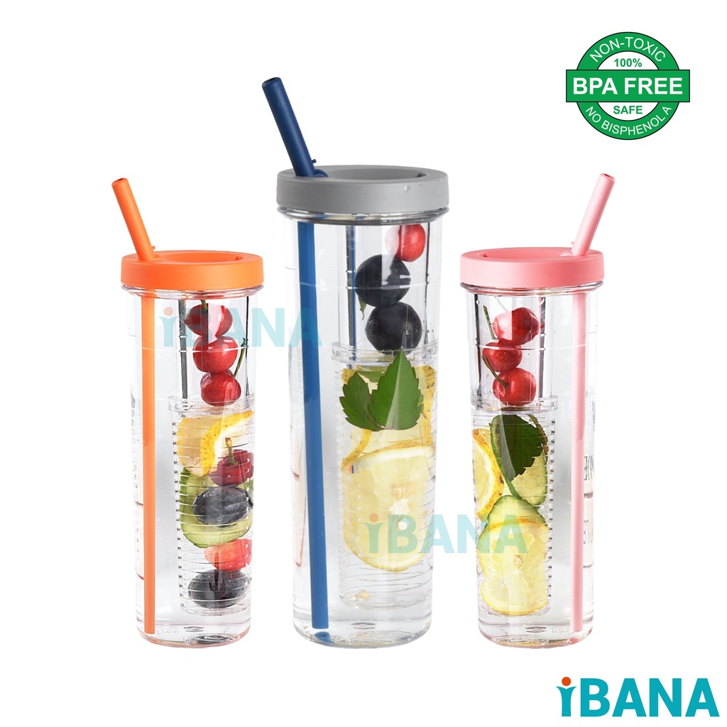 Jual Ibana Botol Minum Infused Buah Transparan Bpa Free Food Grade