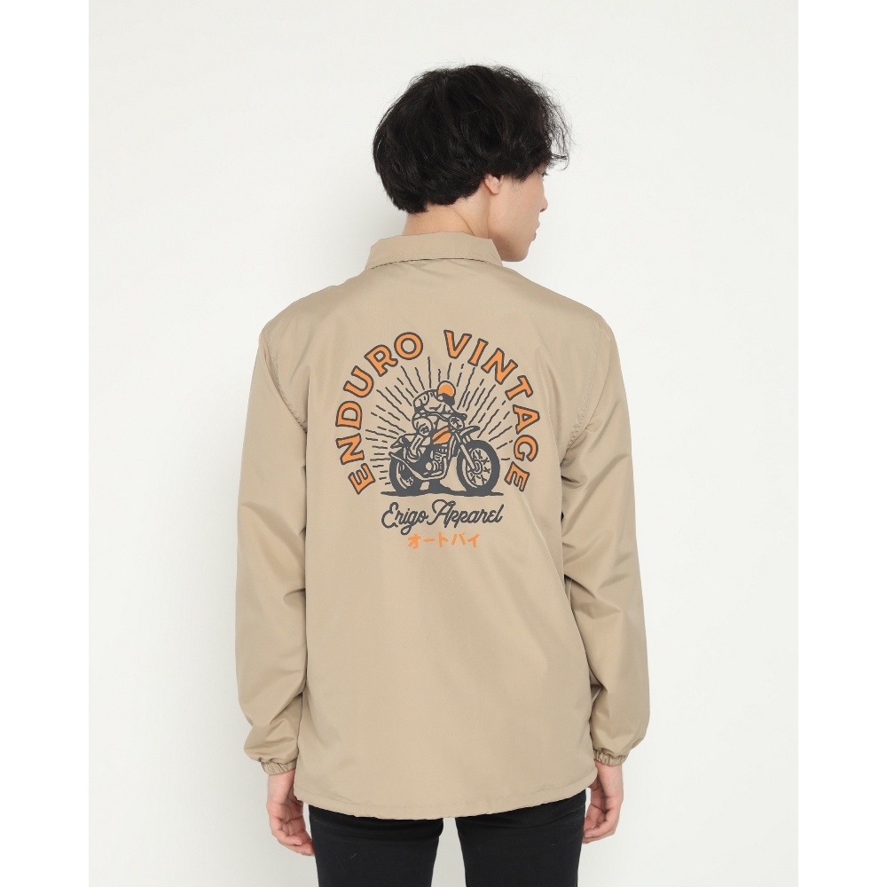 Jual Erigo Coach Jacket Hakodate Khaki Unisex Shopee Indonesia