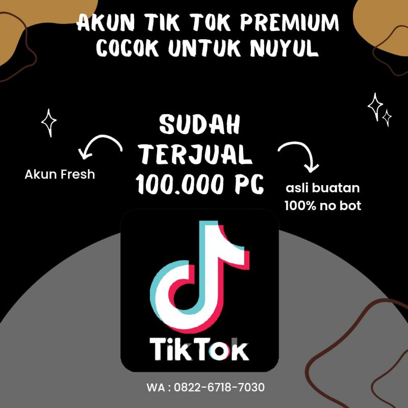 Jual Akun Tik Tok Premium Shopee Indonesia