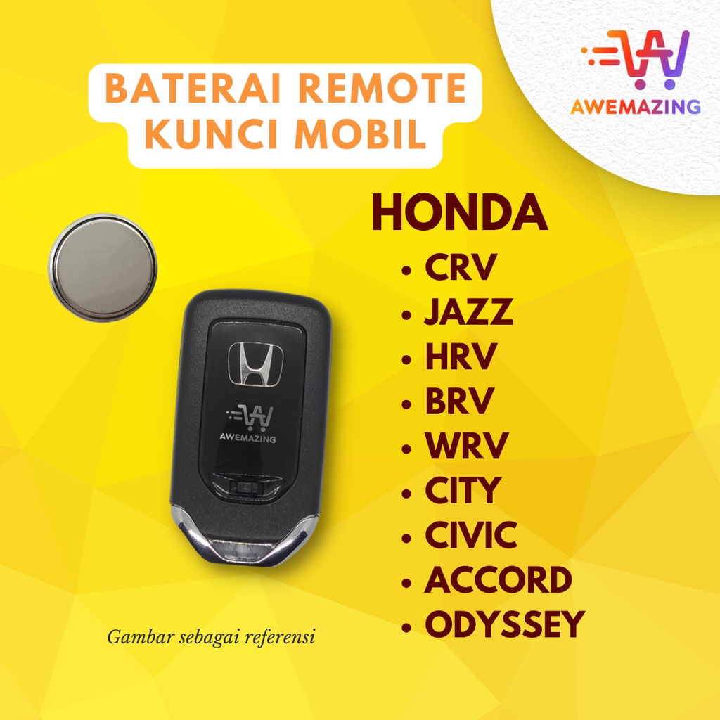 Jual Baterai Remote Kunci Mobil HONDA CRV 2020 Original Panasonic