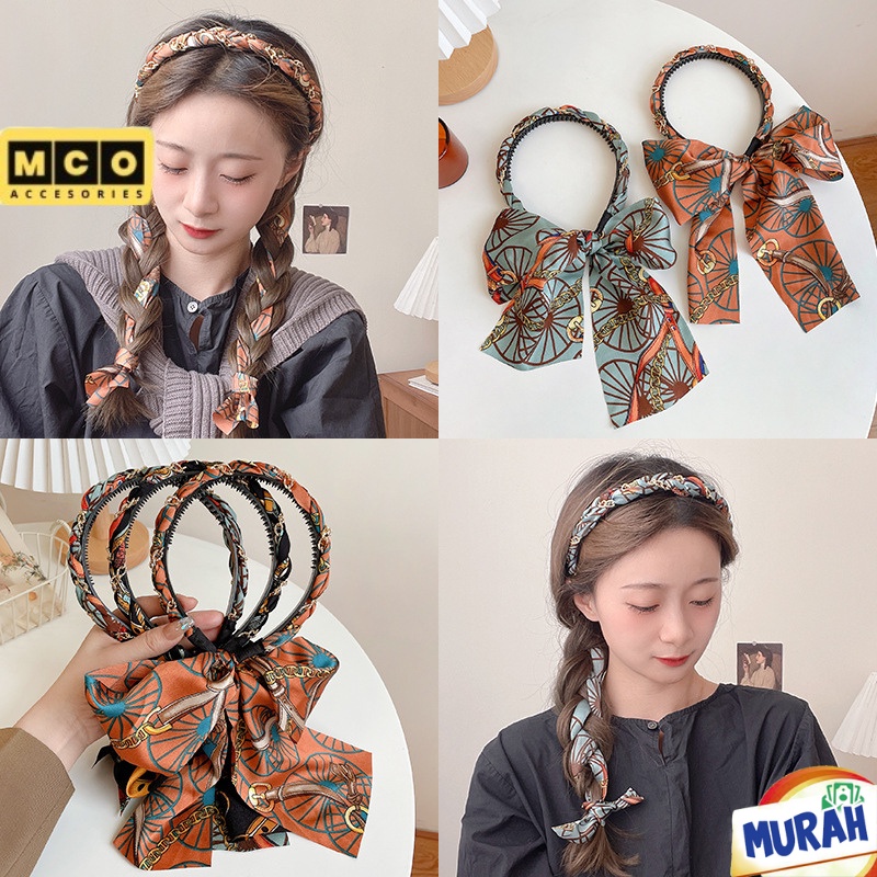 Jual Bando Tali Kepang Simpul Pita Aksesoris Rambut Wanita Bandana