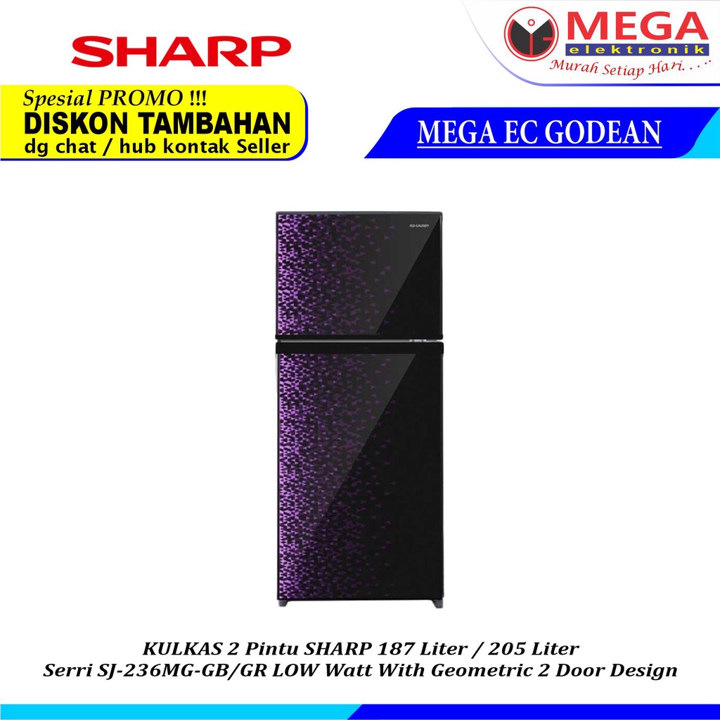 Jual Kulkas Pintu Sharp Seri Sj Mg Gb Gr Kapasitas Liter