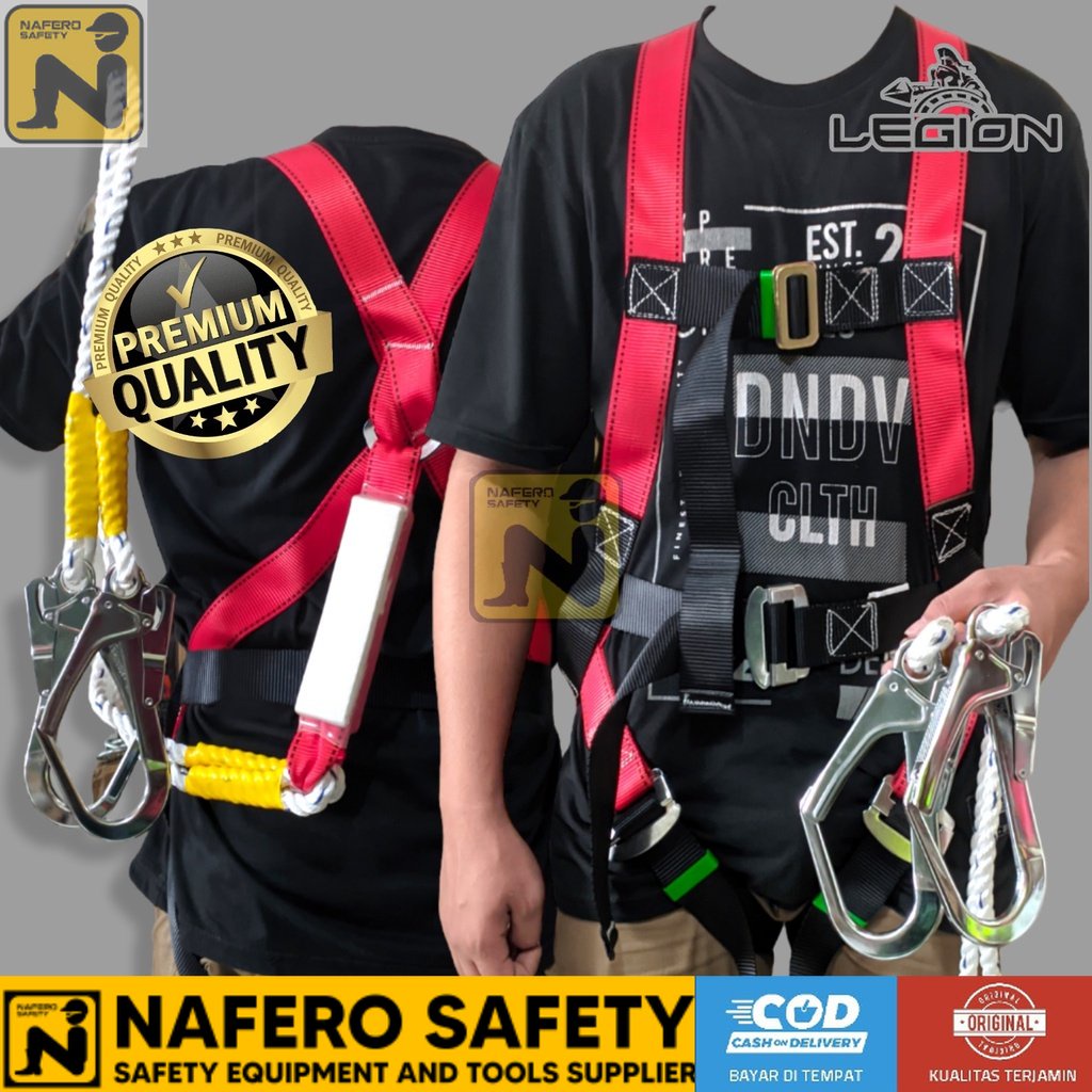 Jual Full Body Harness Legion Double Hook Plus Absorber Dan Sabuk Dada