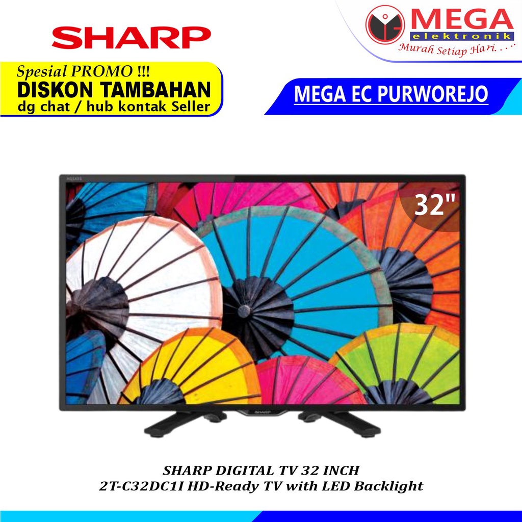 Jual LED SHARP 2T C32DC1I 2T C32DC1I DIGITAL TV 32 INCH Shopee