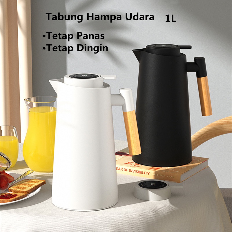 Jual Coffee Pot Botol Termos Kaca Vakum Jug Insulasi Scandinavian