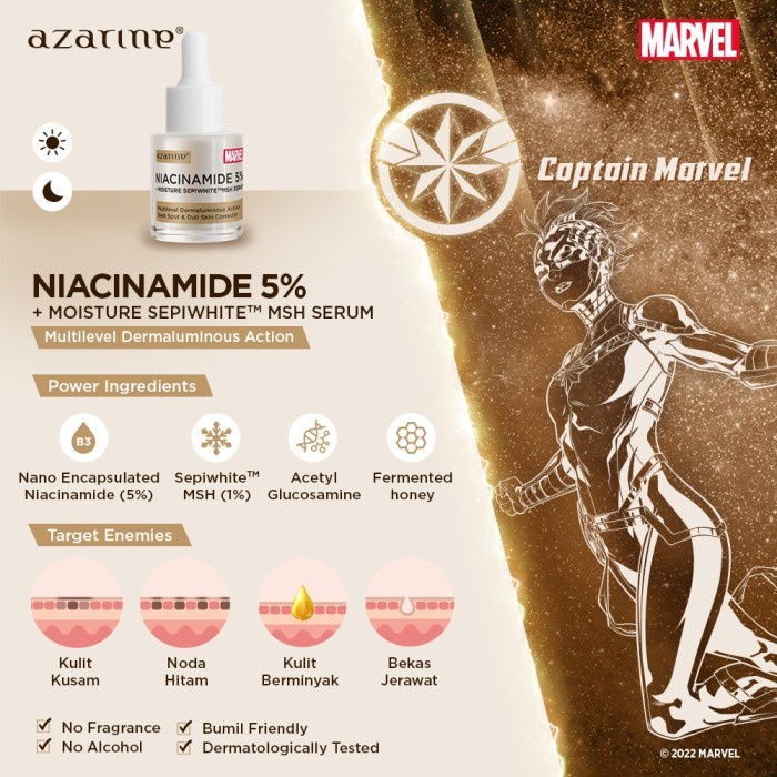 Jual Azarine Niacinamide 5 Moisture Sepiwhite Serum 20ml Shopee